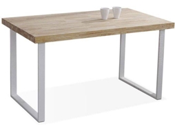 Mesa de Refeição ADEC Madeira Natural   (Carvalho selvagem branco - Madeira - 140 x 80 x 76,5 cm)