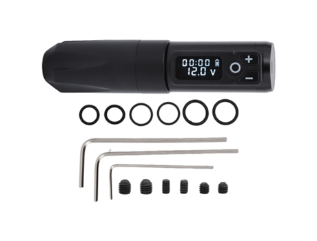 Caneta Rotativa Sem Fio Para Tatuagem Em Liga De Alumínio Portátil Com Lcd, Bateria E Motor Aiaididiy