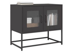 Vidaxl Móvel De Tv 68x39x60,5 Cm Aço Laminado A Frio Preto