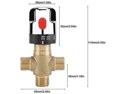 Válvula Misturadora Termostática Em Latão Maciço G1/2 Para Sistema De Chuveiro, Controle De Temperatura Da Água, Tubulação, Pia T, Yu