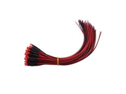 50 Peças Diodos Led Pré cabos Difusos Multicolores 3mm Vermelho Luz Emissora