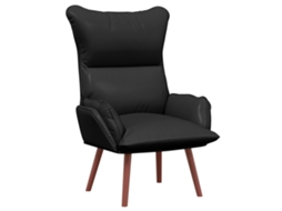 Conjunto 1 Poltrona Vidaxl Preto Couro Sintético (69 X 74 X 93 Cm)
