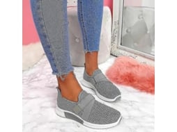 2026 zapatos Slip on para Mujer com Sola Ortopédica, Zapatillas de Moda Plataforma para Caminhada, Transpiráveis e Confortáveis