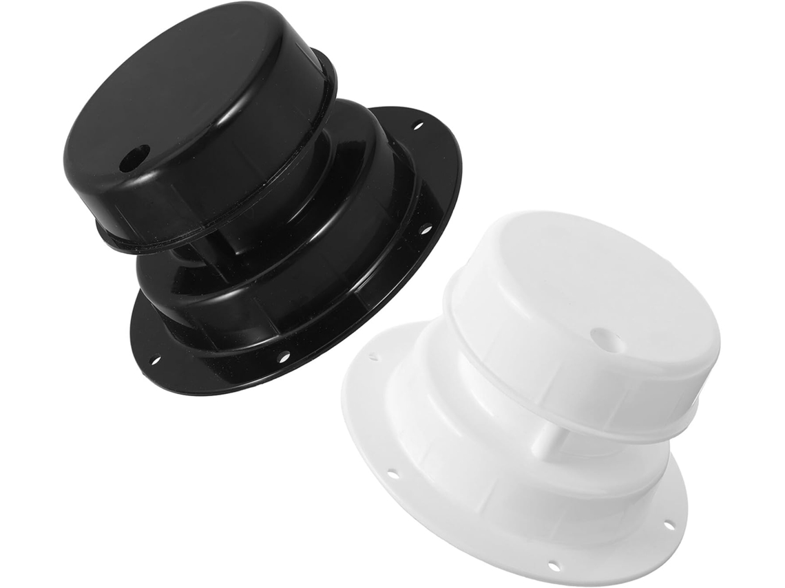 Conjunto de 2 lâminas de ventilação em ABS preto e branco para autocaravanas.