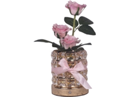 Luminária De Mesa Genérica Em Formato De Flor, Decorativa E Romântica, Com 3 Cores E Intensidade Ajustável.