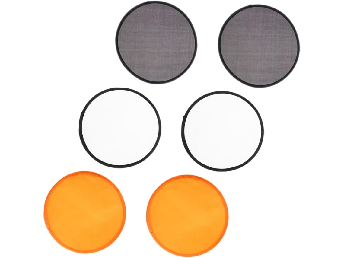 Éventails Ronds Pliables Légers En Plastique Et Tissu 6pcs Éventails Pliants Traditionnels Para Decoração De