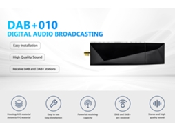 Aetheria caixa Dab+ Antena Rádio Digital Tuner Fm Transmissão Usb para Carro Android 5.1+