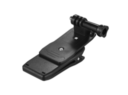 Suporte giratório de 360° para câmera de ação GoPro Hero 7/6/5/4/3+ Xiaomi Yi Lite 4K, compatível com mochilas e tampas.