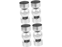 Conjunto De 4 Peças De Ponteiras De Aço Inoxidável Para Corrimãos.