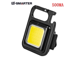 Mini Lanterna Portátil Cob, Lanterna de Chaveiro, 4 Leds, Lanterna de Emergência À Prova D'água MDUG (1 Unidade 500ma)