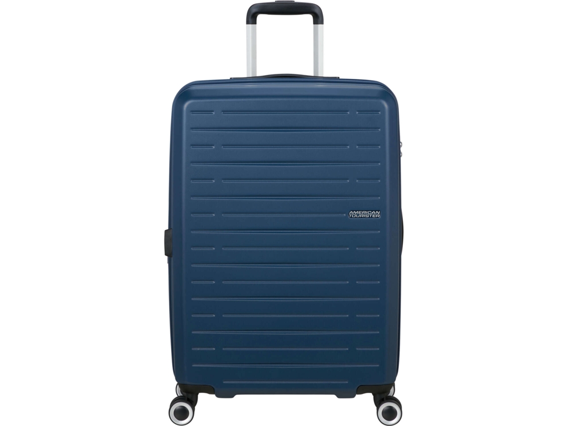 Mala De Viagem Média Extensível 8 Rodas Azul Escuro Aerojoy American Tourister