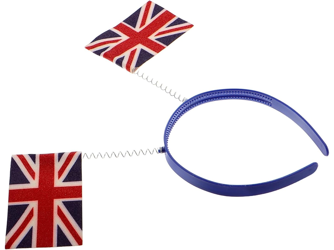 Faixa De Cabelo Feminina Com A Bandeira Do Reino Unido, Efeito 3d E Tecido Leve.