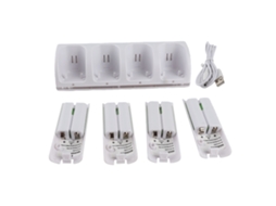 Estação De Carregamento Laxiscreed Para Wii Remote Com 4 Portas E Baterias De Longa Duração