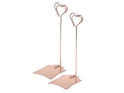2 Peças De Portavasos De Mesa Portatárjetas Duráveis Para Casamento Festa Escritório Cor Rosa Ouro