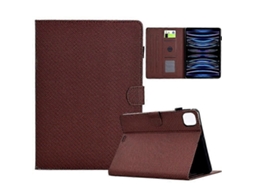 Capa De Couro Para Tablet Compatível Com Ipad Air 11 (2024) / Ipad Pro 11 (2022) / (2020) Com Porta Cartão.