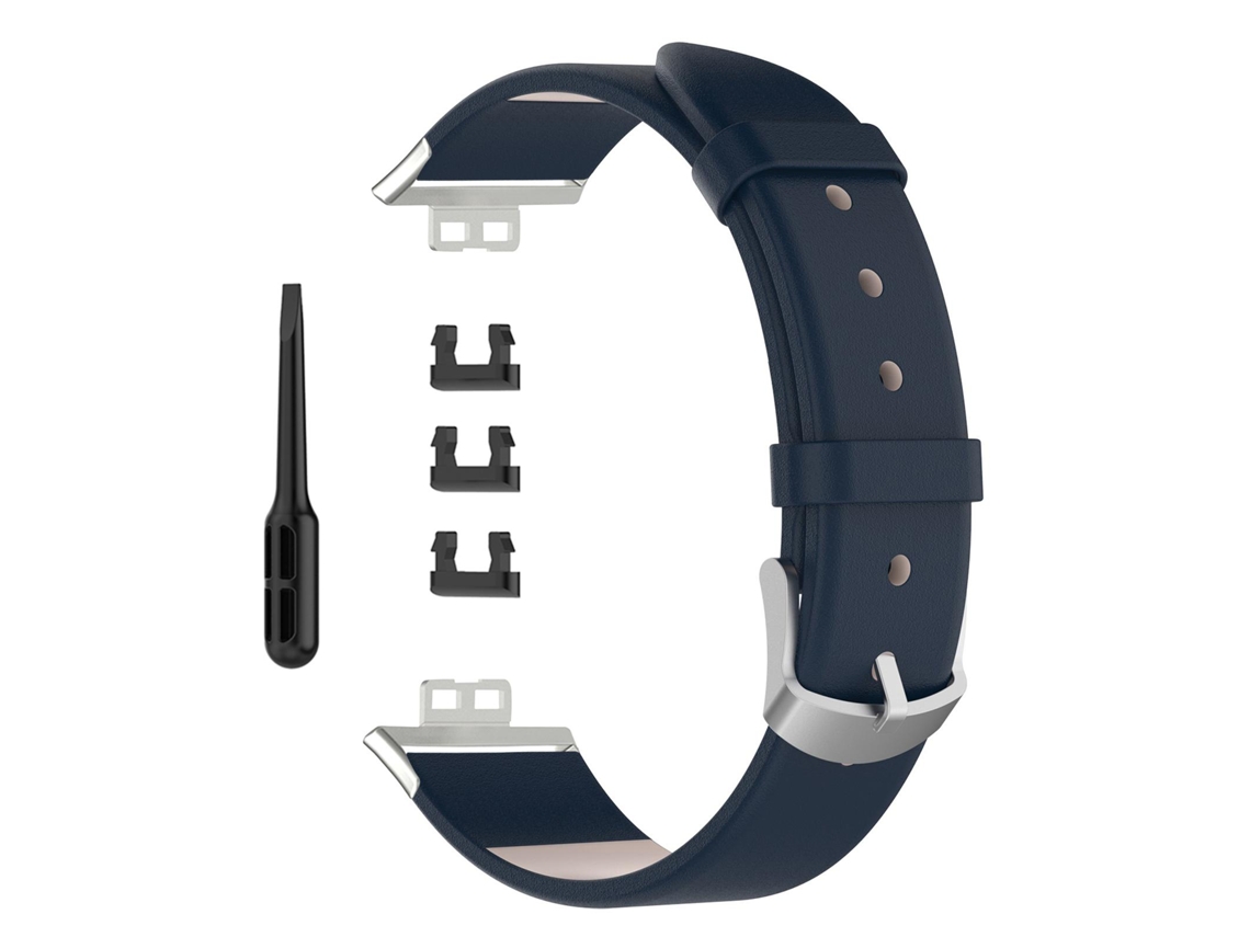 Correa de Piel para Reloj Inteligente Fit, Azul, Correa de Repuesto