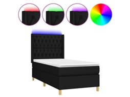 Box Spring Bed, Box Spring Beds Vidaxl Preto Tecido (100 X 200 Cm)