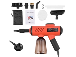 Limpador a Vapor Portátil 10s Aquecimento Rápido 3 Temperaturas 600ml com 7 Acessórios para Casa e Carro