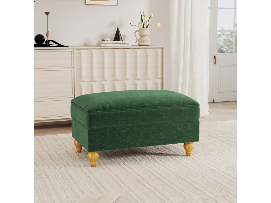 Banco Windsor Em Chenille, Verde