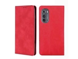 Capa De Couro Magnético Com Aba Horizontal Para Motorola Edge 2022.