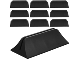 Fomiyes 10-presilhas Ajustáveis De Plástico Preto Para Divisórias Mesa, Suporte Estável Para Painéis De Privacidade