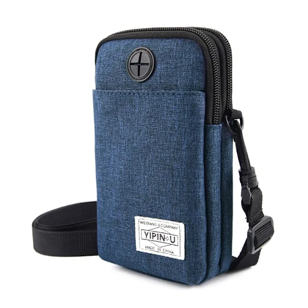 Bolsa Para Passaporte E Documentos Com Proteção Rfid, Azul