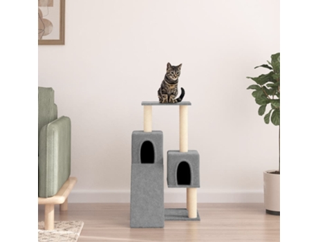 Árvore P- Gatos com Postes Arranhadores Sisal 82 Cm Cinza-Claro VIDAXL