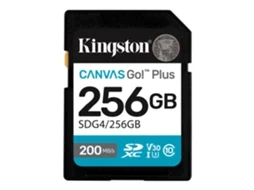 Cartão de Memória KINGSTON Canvas Go+ G4  (256 GB - SDXC)
