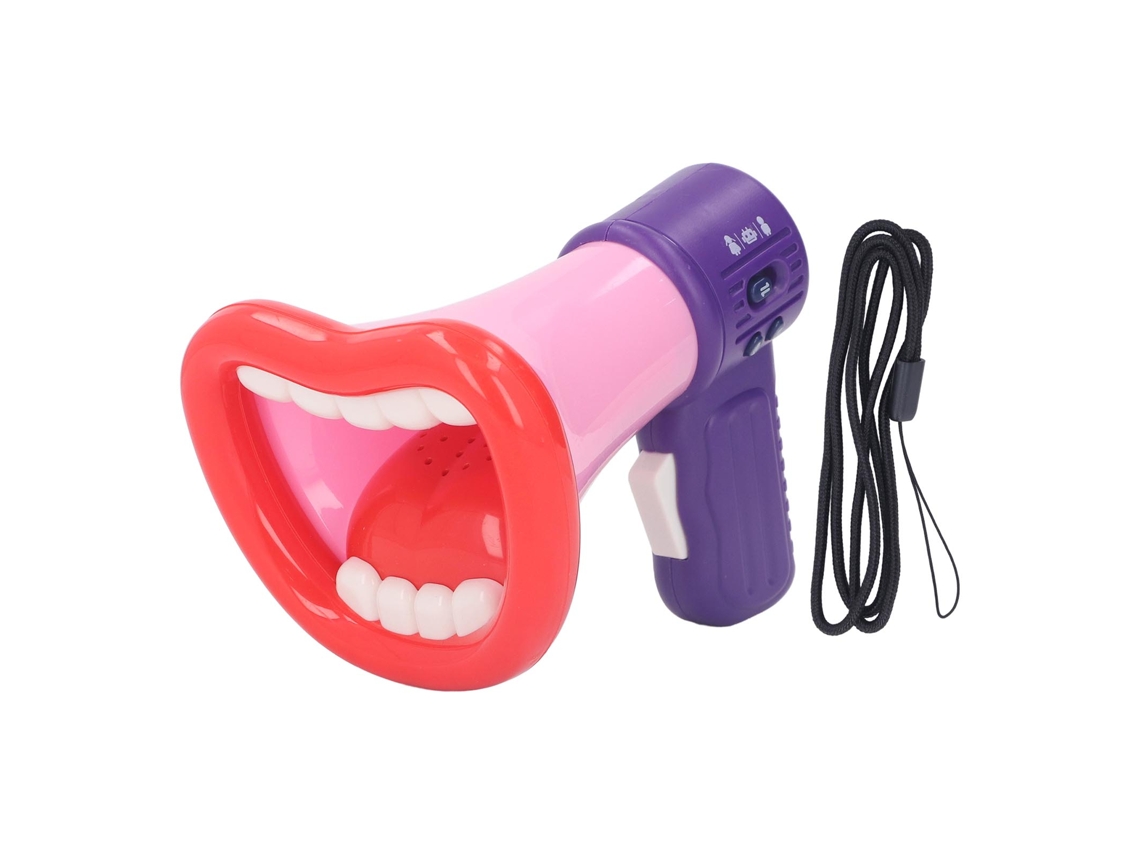 Ats juguete Transformador de Voz para Crianças com Alto falante Grande Gravação Efeitos Sonoros Altavoz Educativo com Cordão Rosa