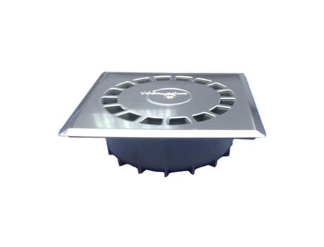 Dreno Tecnoagua T 88 I Pvc Aço Inoxidável 11,7 X 11,7 X 4,4 Cm Ø 4 Cm Vertical