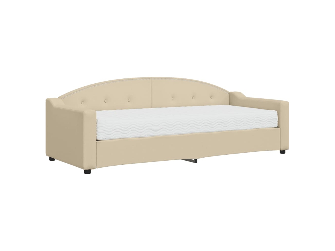 Daybed With Mattress, Daybeds With Mattresses Vidaxl Creme Tecido (80 X 200 Cm)