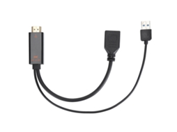 Aetheria adaptador de Cabo Hdmi para Displayport com Alimentação Usb 4k 60hz 25cm/9.8pol