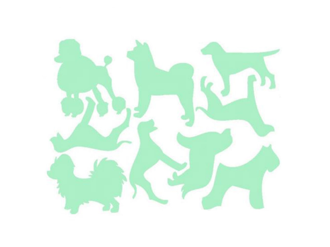 Baok-adesivo De Parede Luminoso Para Decoração De Casa Com Padrões De Cães Diy Reutilizável Para Sala E Creche