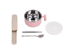 Conjunto de Prato de Macarrão de Aço Inoxidável 304 com Tampa Anti salpico | S/MARCA