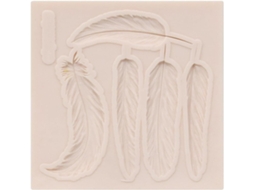 Molde De Silicone Para Decoração De Bolos Com Textura De Penas
