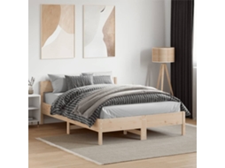 Vidaxl Cama Sem Colchão 140x190 Cm Madeira De Pinho Maciça