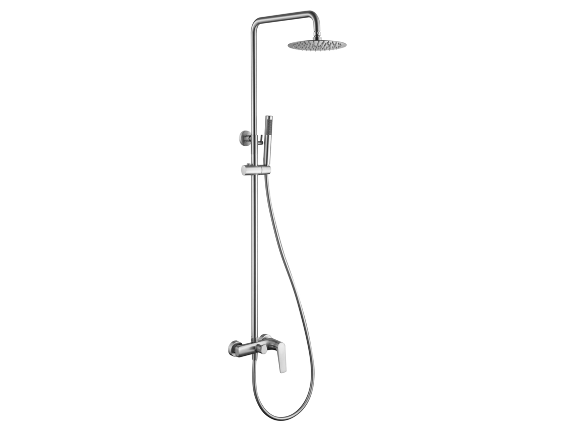 Coluna de Duche Monocomando Extensível em Aço Inox. Cor Aço Escovado MICE COLLECTION