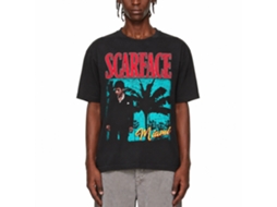 Rockinstone Scarface Movie Palms Miami Bright Black Adult T-shirt Size:m