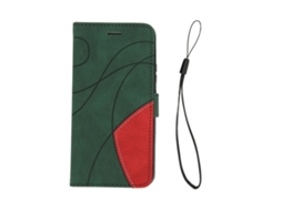 Capa Carteira Samsung S22 Plus com Design Flip em Couro Pu Costurado Bicolor para Proteção EOOCOO