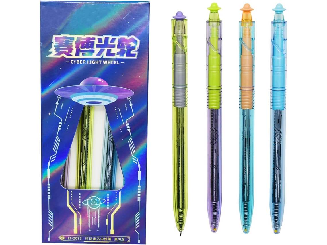Canetas Maydahui Cool Ufo, De Gel Com Roda Luz Cibernética, Estilo