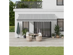 Vidaxl Toldo Retrátil Automático Com Leds 500x350 Cm Antracite/branco
