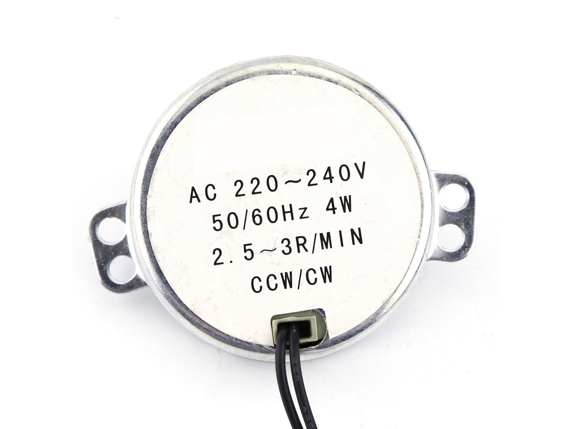 1 Unidade De Motorredutor Síncrono Ca 220, 240v 4w Cw/ccw(2, 5, 3 Rpm)