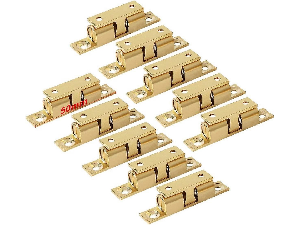 Cierres de Doble Bola de Latón 50mm para Muebles (10 Piezas)