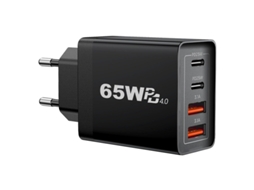 Carregador Usb C 65w 4 Portas – Compatível Iphone 17-11, Galaxy, Android Preto Hexinyigjly