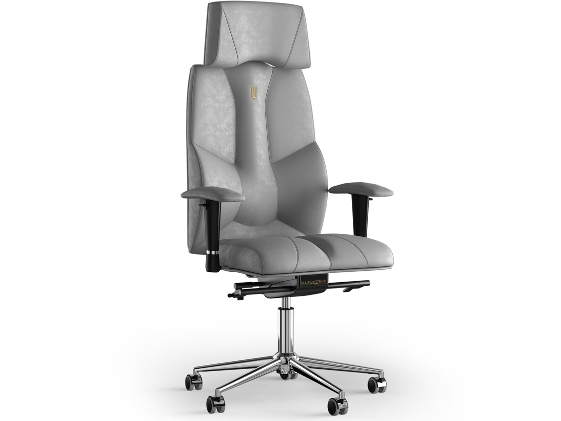 Cadeira de Escritório Ergonómica KULIK Tecido Empresarial (Antara - Silver -130x50x50cm)