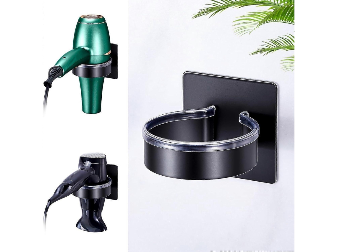 Suporte de Parede para Secador Cabelo, Fácil Instalação, Autoadesivo, Banhe Iro e Salão Beleza GOKOCO (preto)