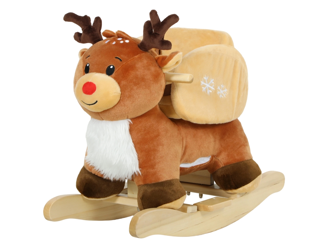 Cavalo de Balanço Infantil Marrom 65 X 35 X 59 Cm (com Canções de Ninar, 18 36 Meses, Pelúcia)