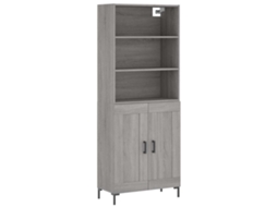 Guarda-roupa alto em madeira Sonoma Cinza, exclusivo da Maison (69,5 x 34 x 180 cm)