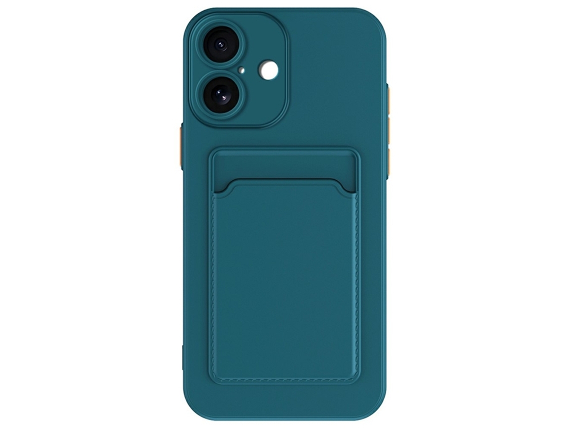 Capa Para Celular Iphone 17 Com Porta-cartões Em Tpu - Verde