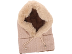 Gorro Feminino Quentinho Com Cachecol Integrado - À Prova De Vento, Acessório De Inverno Prático Para Esqui E Outras Atividades.